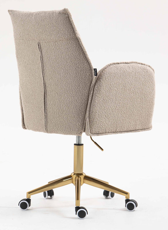 HR280K Scaun Latte Boucle cu Bază Aurie