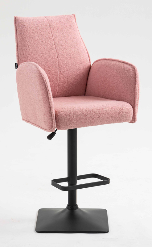 HR280KW Scaun Roz Pudra Boucle cu Bază Neagră