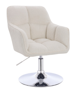 HR550N Scaun Crem Boucle cu Bază Cromata