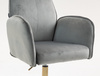 HR280K Scaun Gray din Catifea cu Bază Aurie