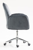 HR280K Scaun Grafit din Catifea cu Bază Cromata