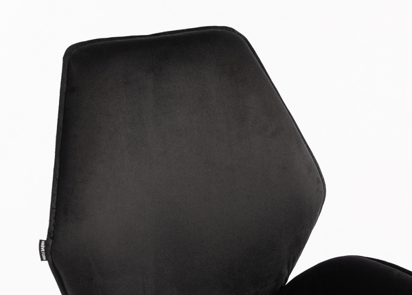 HR350KW Scaun Neagră din Catifea Bază Neagră