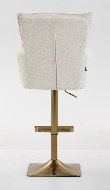 HR250KW Scaun Crem Boucle Bază Aurie