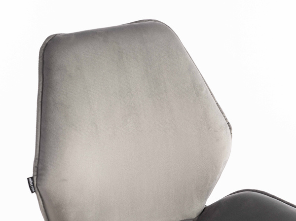 HR350K Scaun Gray din Catifea Bază Aurie