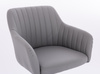 HC190CROSS Scaun Gri din Piele Ecologica cu Bază Cromata