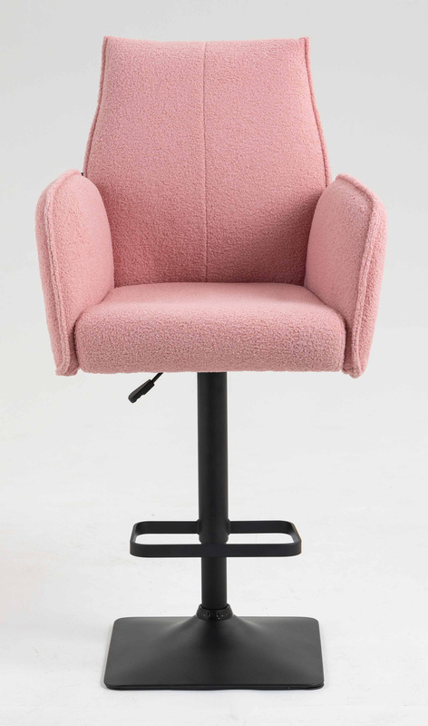 HR280KW Scaun Roz Pudra Boucle cu Bază Neagră