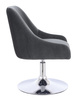 HR920N Scaun Grafit din Catifea cu Bază Cromata