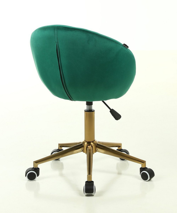 HR948K Scaun Verde din Catifea cu Bază Aurie