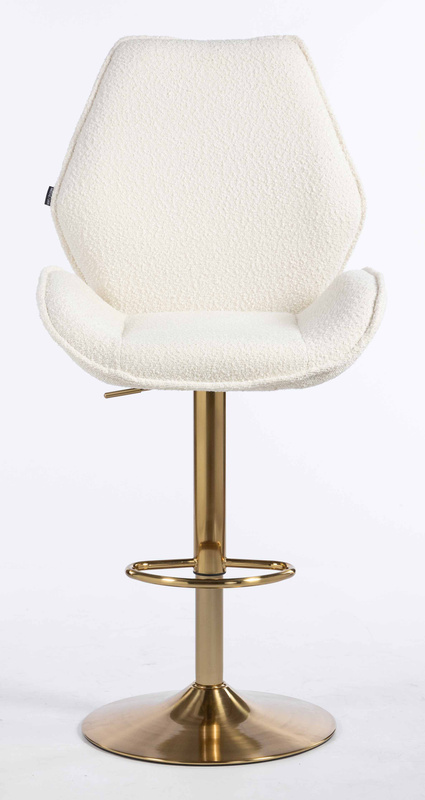 HR350W Scaun Boucle din Catifea Bază Aurie