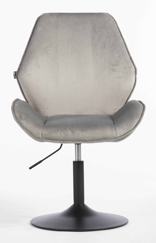 HR350N Scaun Gray din Catifea Bază Neagră