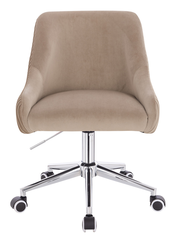 HR920K Scaun Latte din Catifea cu Bază Cromata
