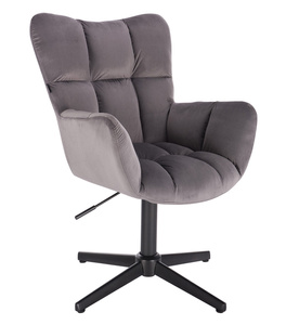 HR650CROSS Grafit Catifea Scaun cu Bază Neagră