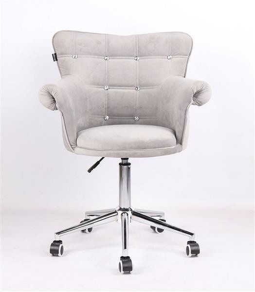 HR804CK Scaun Gri din Catifea