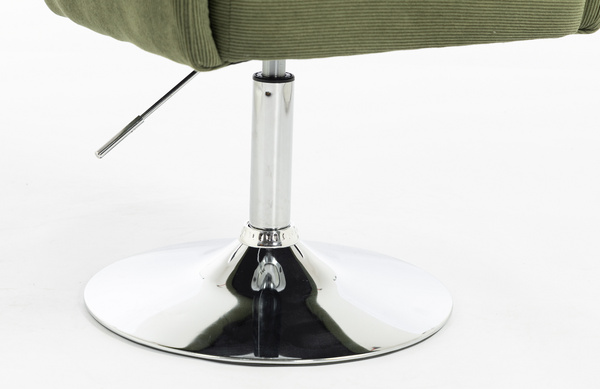 HR250N Scaun Zsályazöld Prémium Kordbársony Bază Cromata