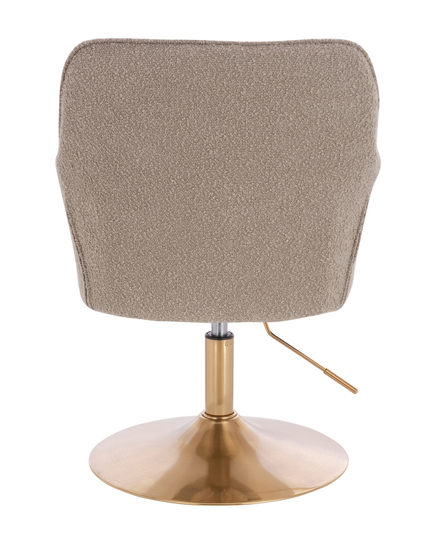 HR550N Scaun Latte Boucle cu Bază Aurie