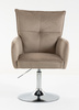 HR250N Scaun Catifea Latte Bază Cromata