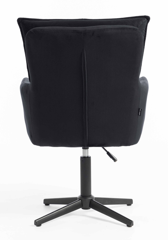 HR250CROSS Scaun Catifea Neagră Bază Neagră