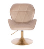HR212N Scaun Latte Catifea cu Bază Aurie