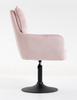 HR250N Scaun Catifea Roz Pudra Bază Neagră