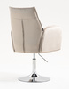 HR280N Scaun Latte din Catifea cu Bază Cromata