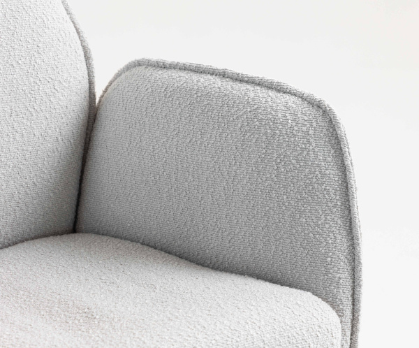 HR280W Scaun Gri Boucle cu Bază Aurie