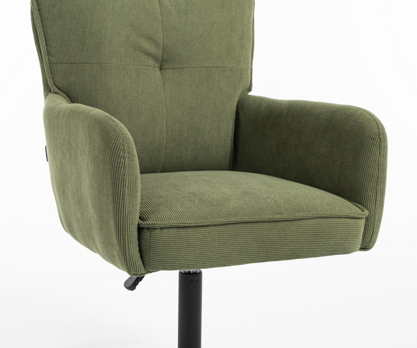 HR250N Scaun Zsályazöld Prémium Kordbársony Bază Neagră