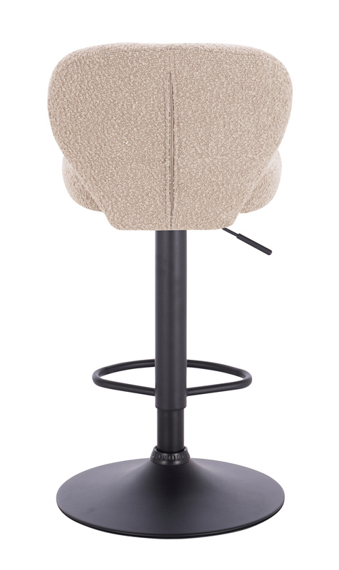 HR193W Scaun Latte Boucle cu Bază Neagră