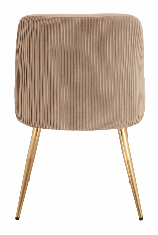 HR920 Scaun cu picioare aurii Latte din Catifea