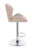 HR212W Scaun Latte Boucle cu Bază Cromata