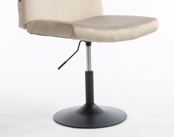 HR150K Scaun Latte din Catifea cu Bază Neagră
