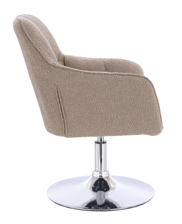 HR550N Scaun Latte Boucle cu Bază Cromata