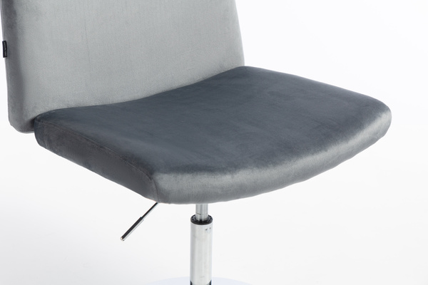 HR150N Scaun Grafit din Catifea cu Bază Cromata