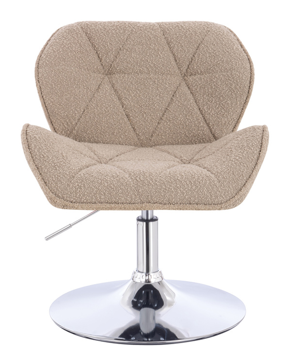 HR111N Scaun Latte Boucle cu Bază Cromata