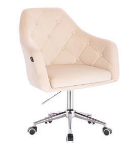 HR831K Scaun Catifea Crem
