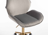 HR350K Scaun Gray din Catifea Bază Aurie
