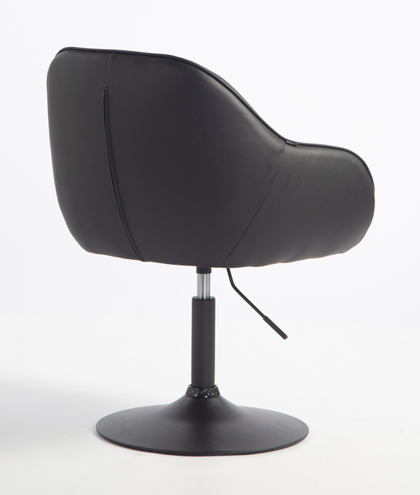 HR2055N Scaun Neagră din Piele Ecologica cu Bază Neagră