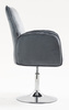 HR280N Scaun Grafit din Catifea cu Bază Cromata