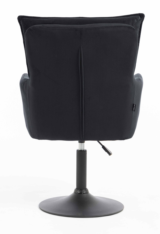 HR250N Scaun Catifea Neagră Bază Neagră