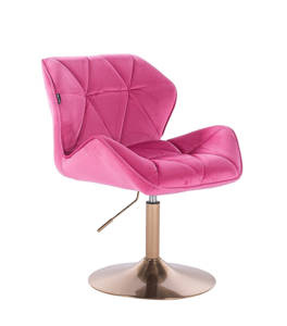 HR111N scaun Catifea Roz cu Bază Aurie