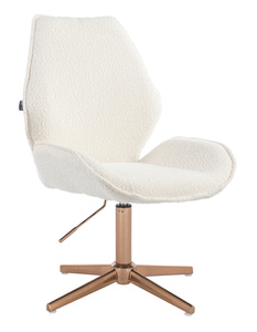 HR350CROSS Scaun Boucle din Catifea Bază Aurie