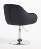 HR2055N Scaun Neagră din Catifea cu Bază Cromata