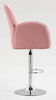 HR280W Scaun Roz Pudra Boucle cu Bază Cromata