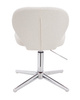HR193CROSS Scaun Crem Boucle cu Bază Cromata