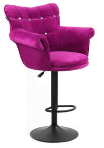 HR804CW scaun Catifea Fucsia cu Bază Neagră