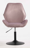 HR350N Scaun Mov din Catifea Bază Neagră