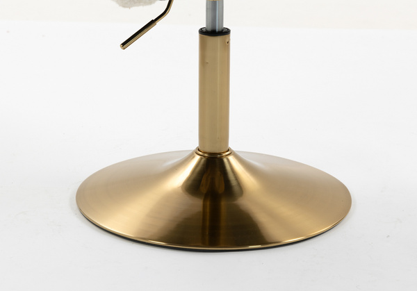 HR250N Scaun Crem Boucle Bază Aurie