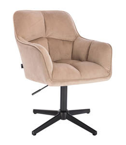 HR550CROSS Scaun Latte Catifea cu Bază Neagră