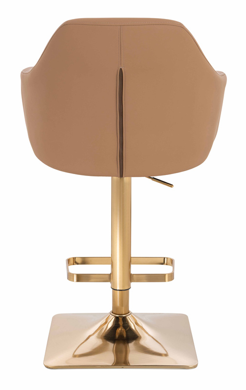 HR831KW Scaun Caramel Piele Ecologica Premium Soft cu Bază Aurie