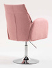 HR280N Scaun Roz Pudra Boucle cu Bază Cromata