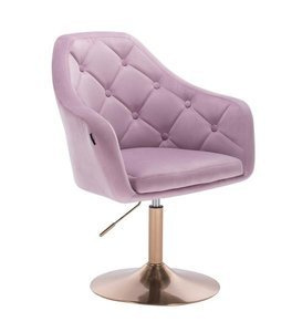 HR831N Scaun Catifea Mov cu Bază Aurie